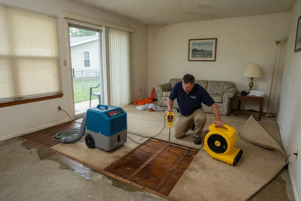 Emergency Water Damage Restoration Evansville IN, LLC crew at work